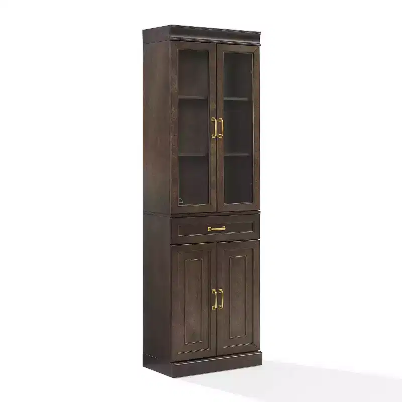 Crosley 78 Stanton Glass Door Kitchen Storage Pantry Cabinet