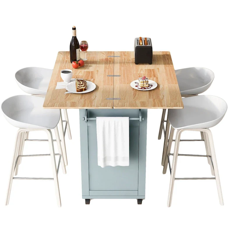 Kitchen Island With Foldable Counter Top(no include stool)