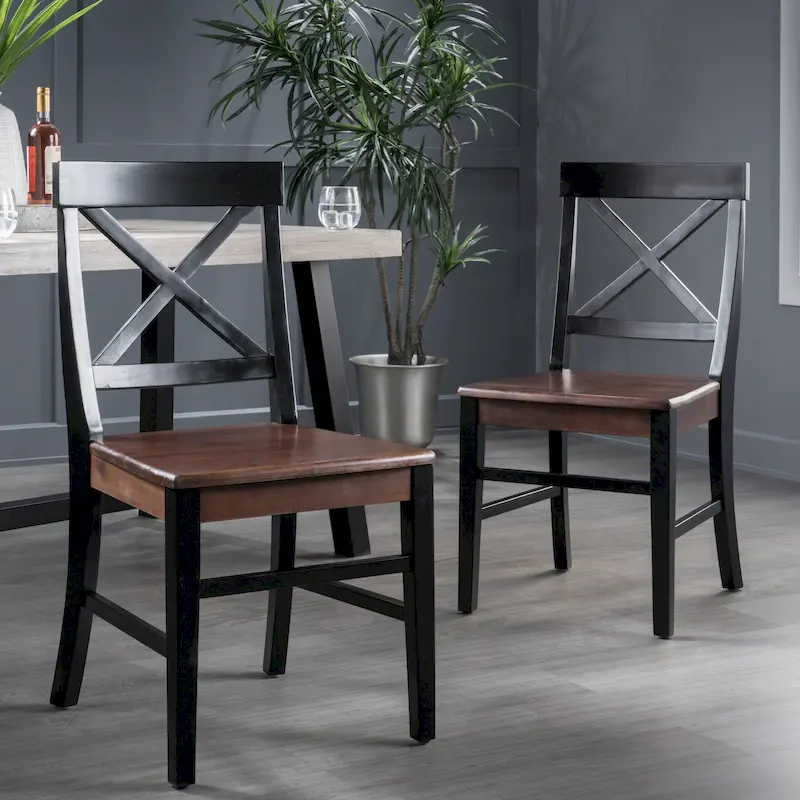 Anele Farmhouse Acacia Dining Chairs (Set of 2) by GDFStudio