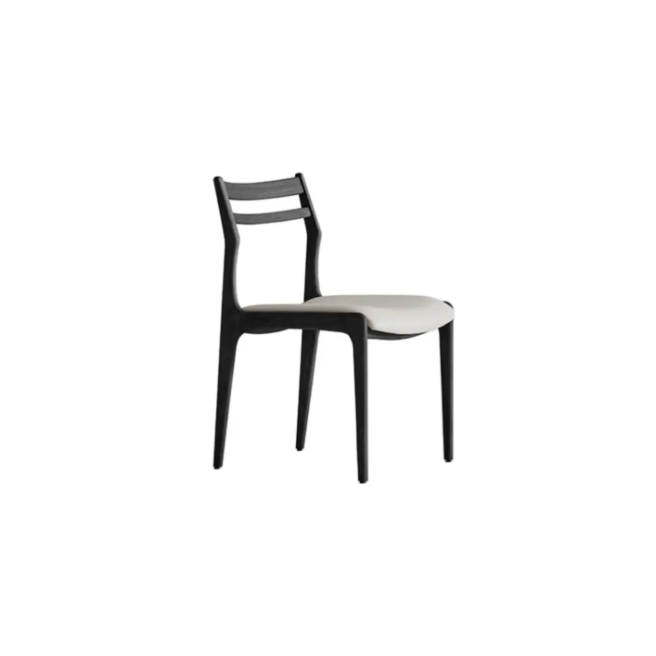 Modern Upholstered Ladder Back Wooden Dining Chair