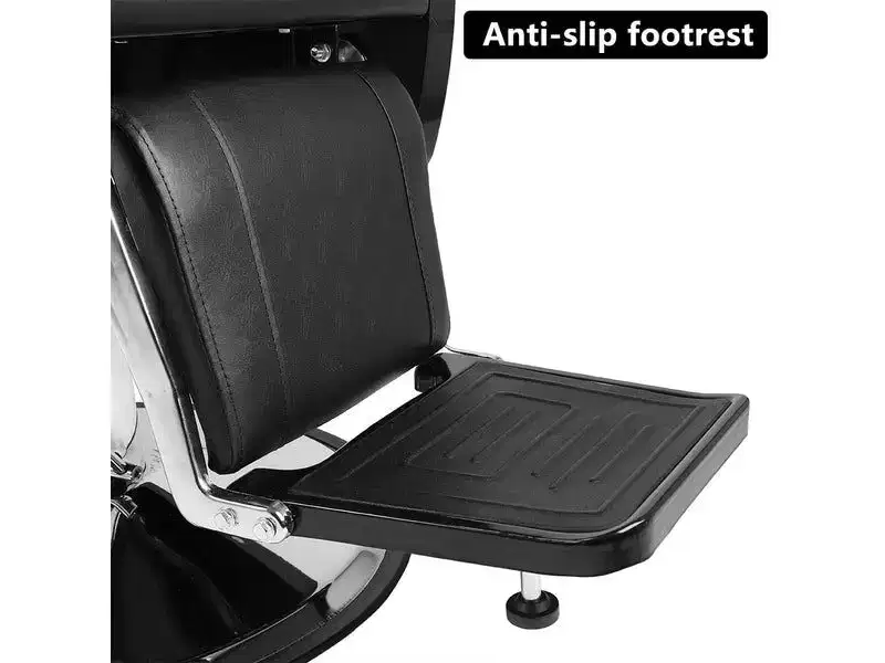 Karl Home Black Classical Style Heavy Duty Hydraulic Reclining Barber Chair