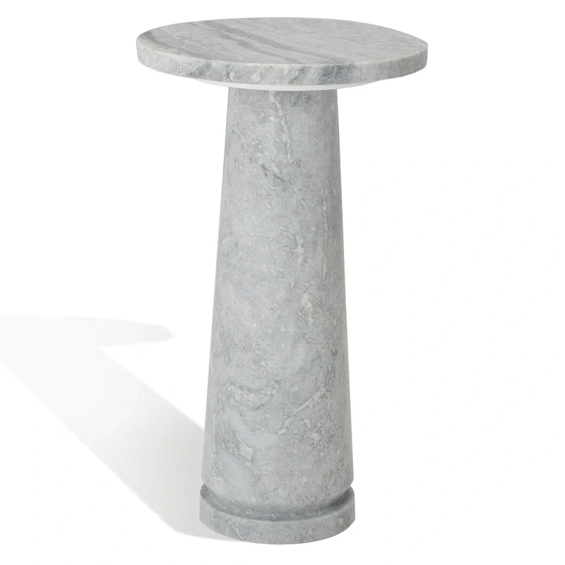 Jose Round Marble Accent Table - 10Wx10Dx18H