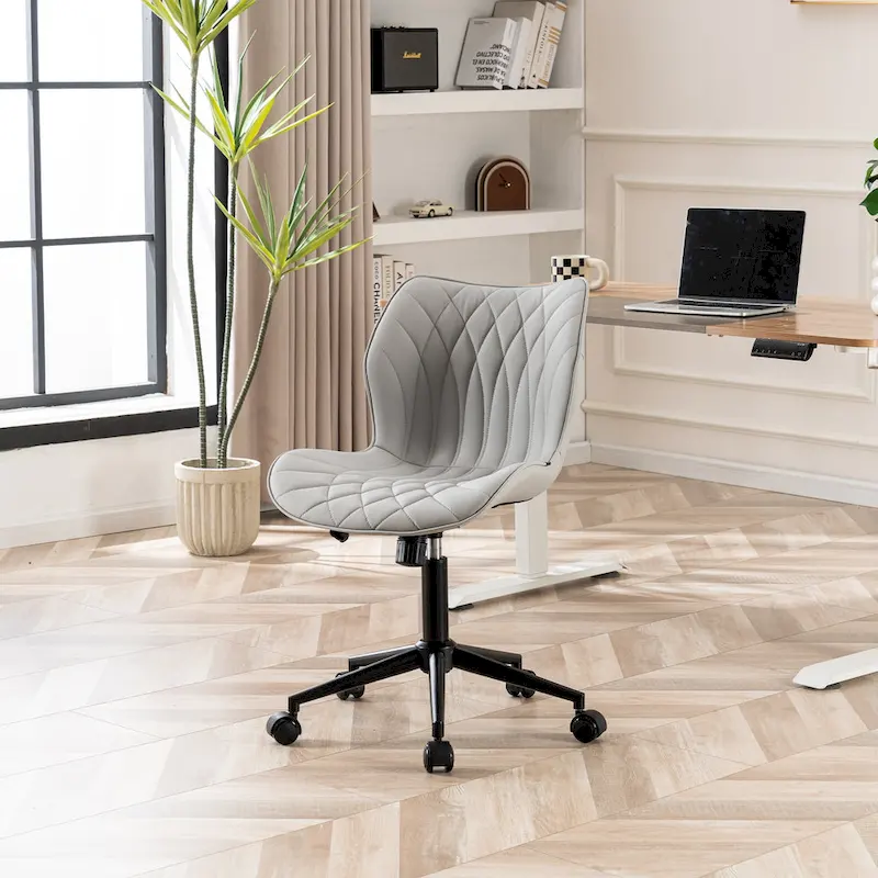 Swivel Armless Desk Chair Office Chairs Makeup Vanity Chair