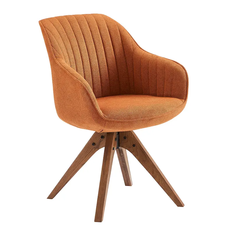 Art Leon Modern Wood Swivel Chair with Oak Legs