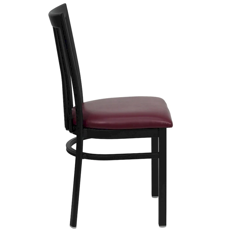 School House Back Metal Restaurant Chair - 17.25 W x 18.75 D x 34.75 H - 17.25 W x 18.75 D x 34.75 H