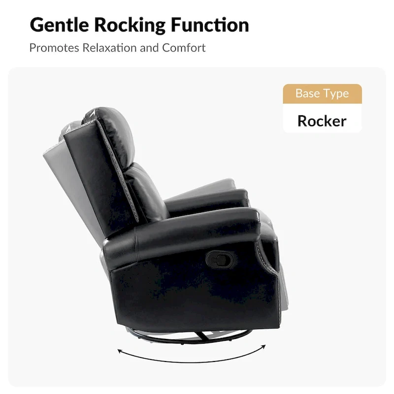 Viviana Traditional Genuine Leather Manual Swivel Glider Recliner Set of 2