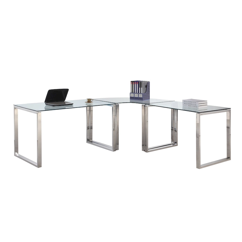 Somette Contemporary L-Shaped Computer Desk Set (Set of 3)