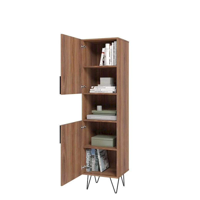 Beekman 17.51 Narrow Bookcase Cabinet with 5 Shelves