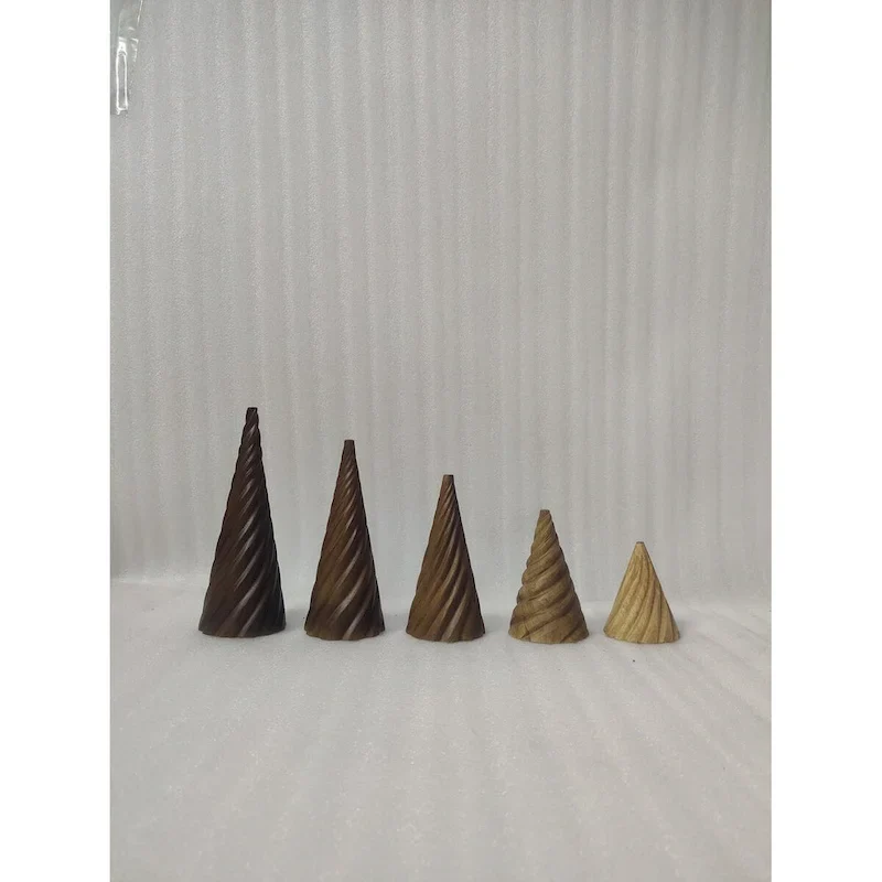 Extra Lg Christmas Tree w/Wavy Pattern Dark Walnut 7 H - Dark Walnut