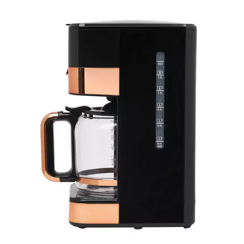 Haden Quintessential Brew 12c Digital Drip Coffee Maker Black and Copper