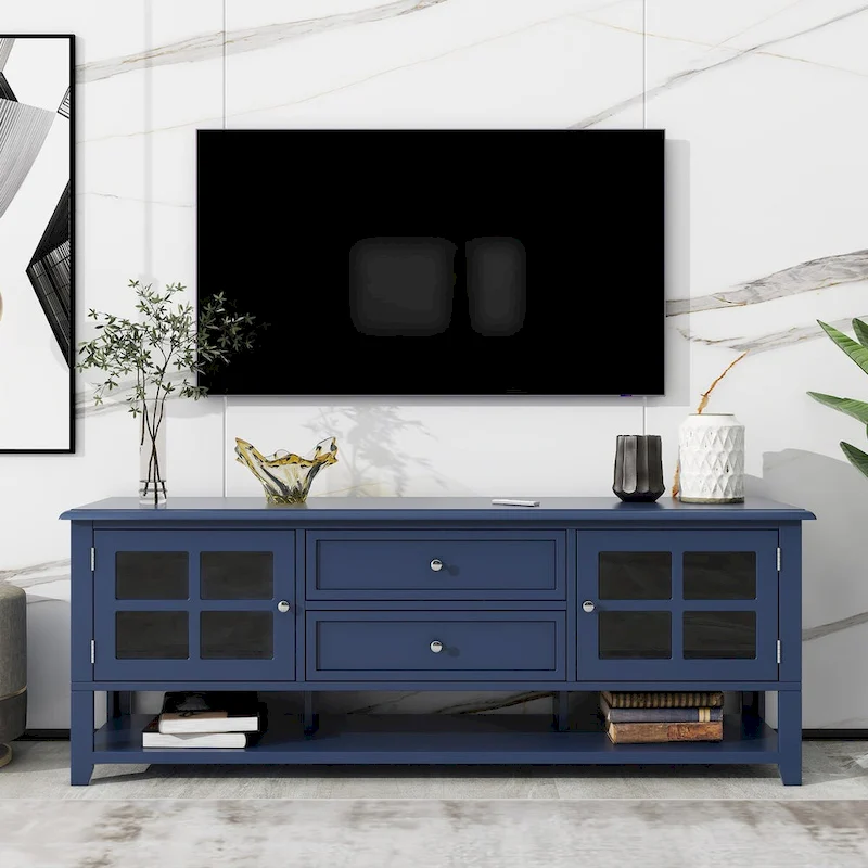 TV Stand for TVs up to 60,Entertainment Center with Multifunctional Storage Space,TV Cabinet with Modern Design,Media Console
