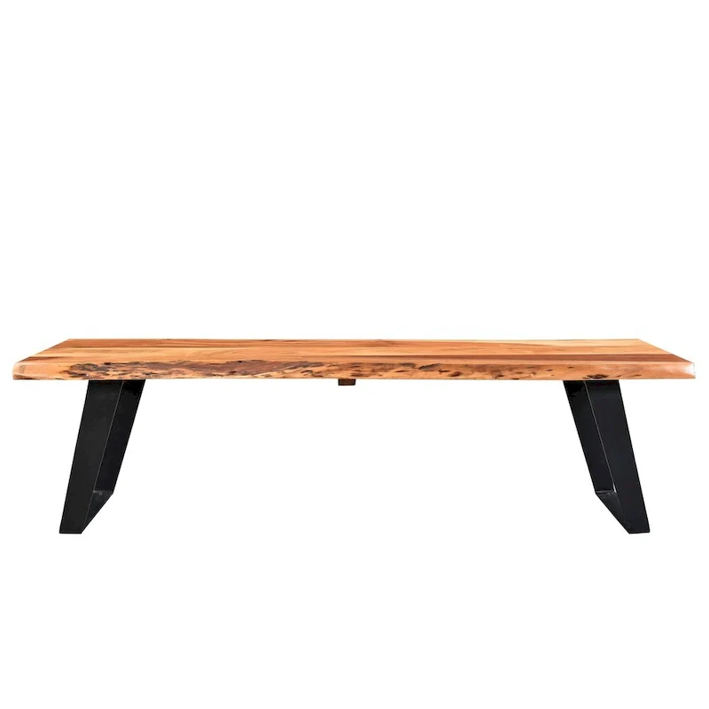Timbergirl Handmade Live Edge Acacia Wood Bench (India)