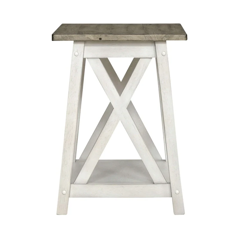 Laurel Bluff Antique White End Table