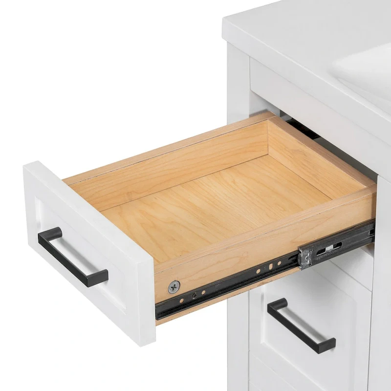 Bathroom Vanity Cabinet with Resin Integrated Sink