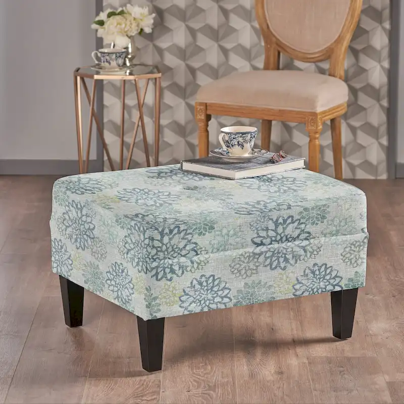 Tufted Fabric Ottoman