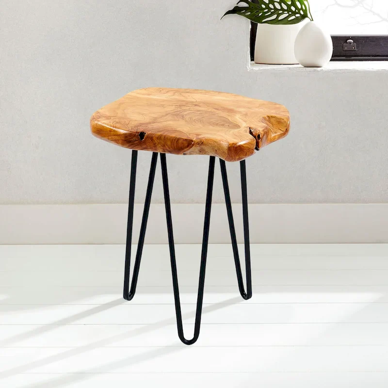 Naturally Shaped Small Stand with 3 Hairpin Legs - 13.5 x 12 x 19