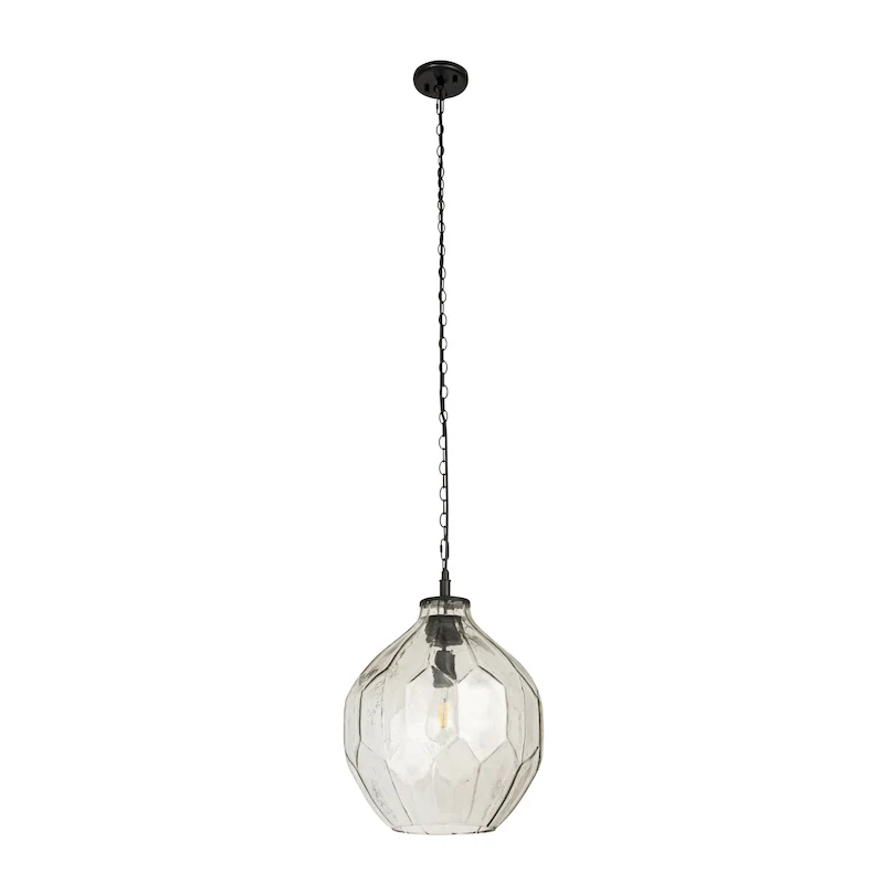 Oversized Glass Ceiling Light - 14.5 L x 14.5 W x 20.5 H