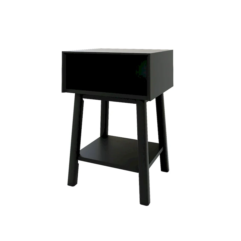 Plank and Beam Mid-Century Modern Cubby Nightstand