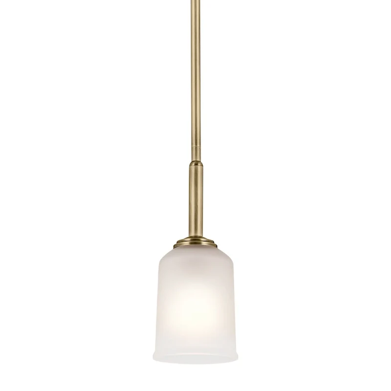Kichler Lighting Shailene 1-Light Natural Brass Mini Pendant Light - 11.25