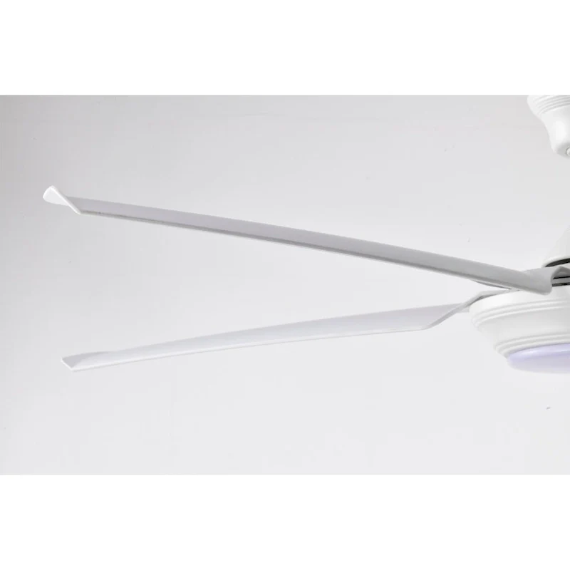 Aisling Modern White Lighted Ceilng Fan 5-Blades LED Remote Control