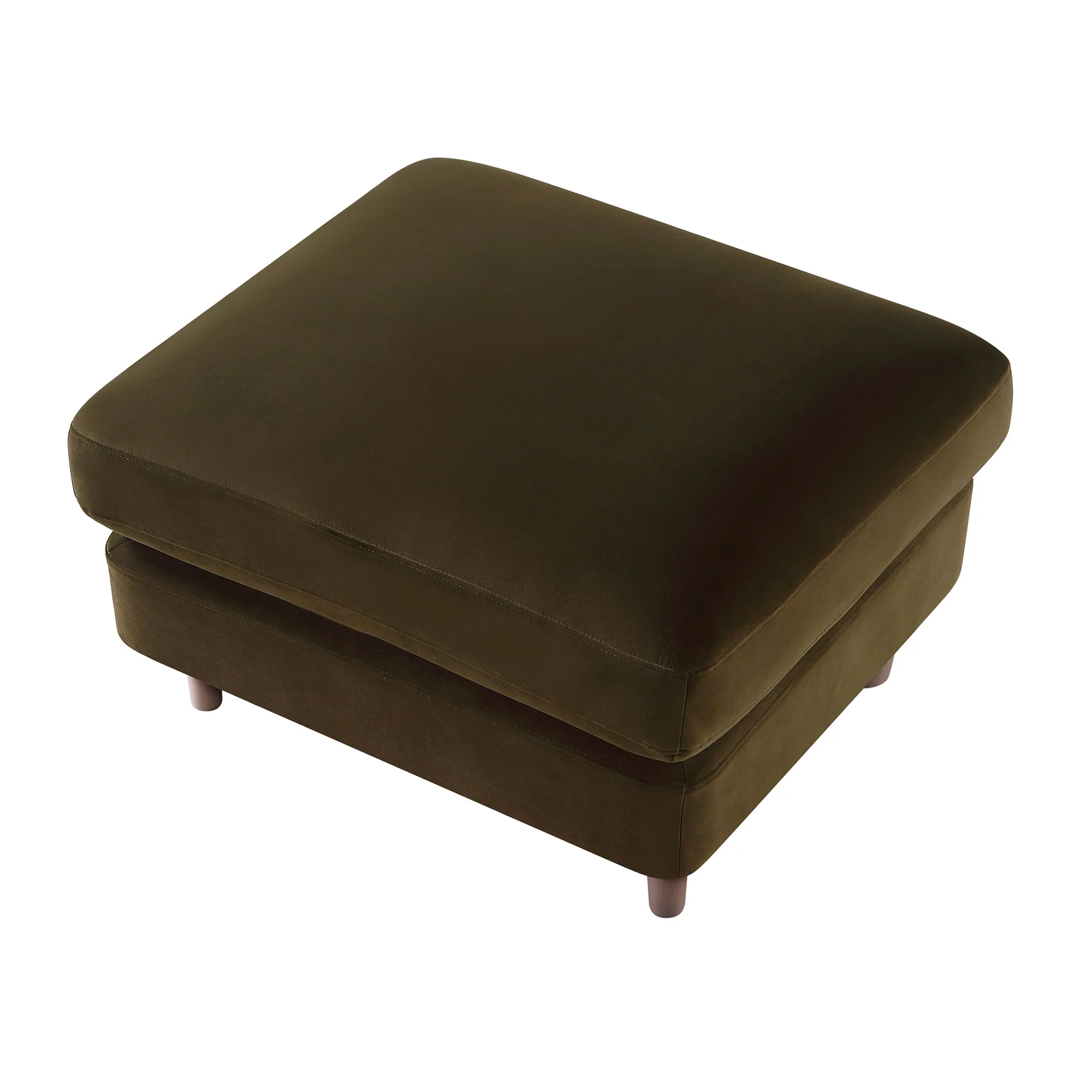 Seaweed Velvet Sofa, Footstool