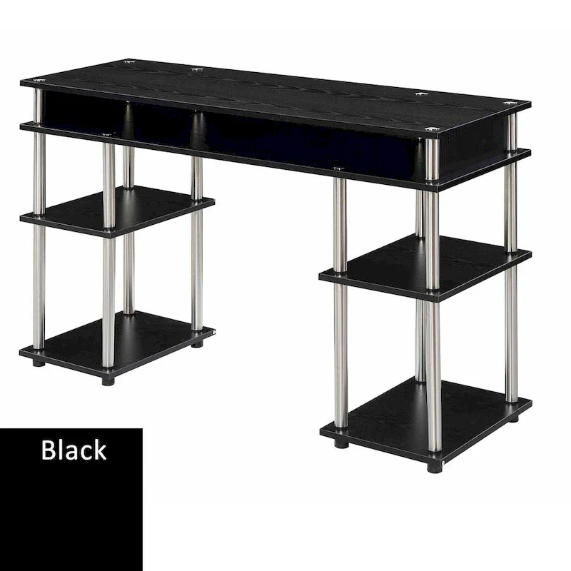 Designs2Go No Tools Student Desk with Shelves