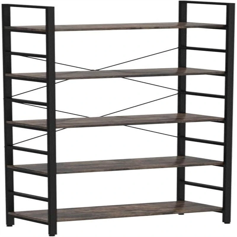 5 Tier Bookcase Adjustable Shelves