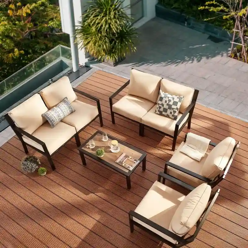 Patio Festival X-Back 7-Piece Outdoor Conversation Set