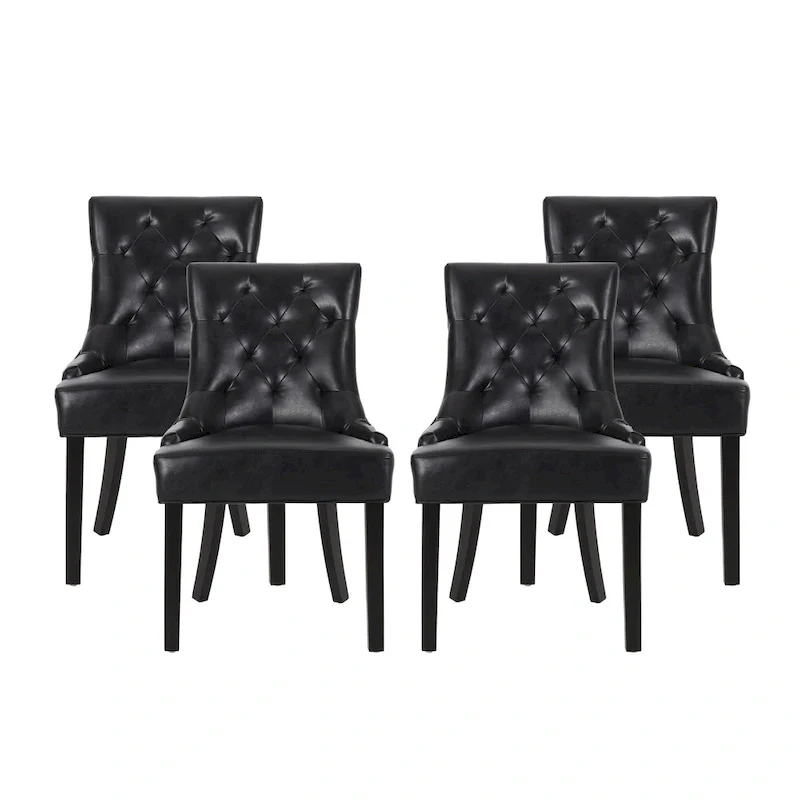 Cheney Tufted Dining Chairs (Set of 4) by Christopher Knight Home