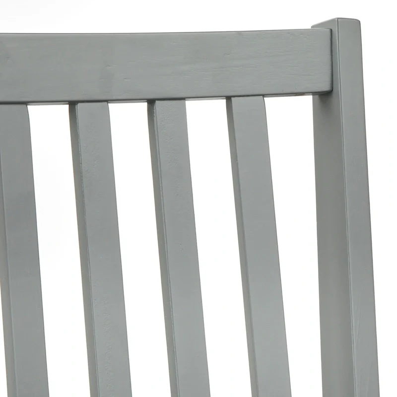 Solid Rubberwood Slat Back Dining Chairs – Espresso / Black / White / Charcoal Grey