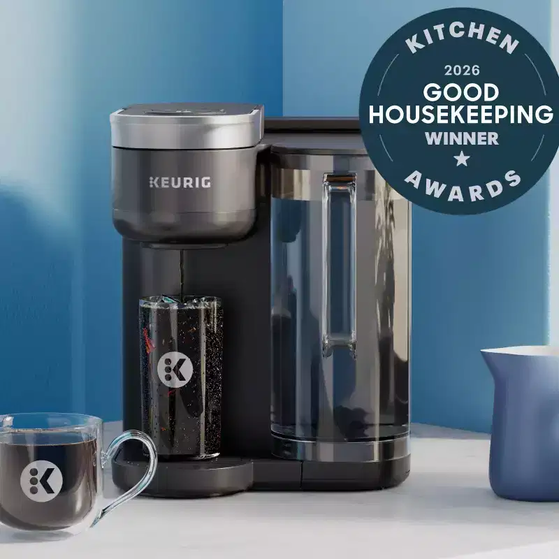 Keurig K-Brew+Chill Iced or Hot Single-Serve K Cup Coffee Maker Black: 70 oz Capacity, Electric, Uses Coffee Pods, Cold Brew, 9 Cup Capacity
