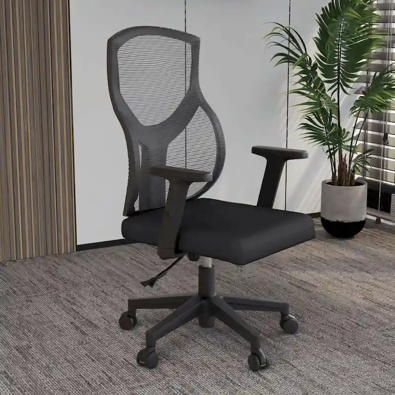 Glen Mid-Back Office Chair with Adjustable Height, Swivel and Tilt by LeisureMod