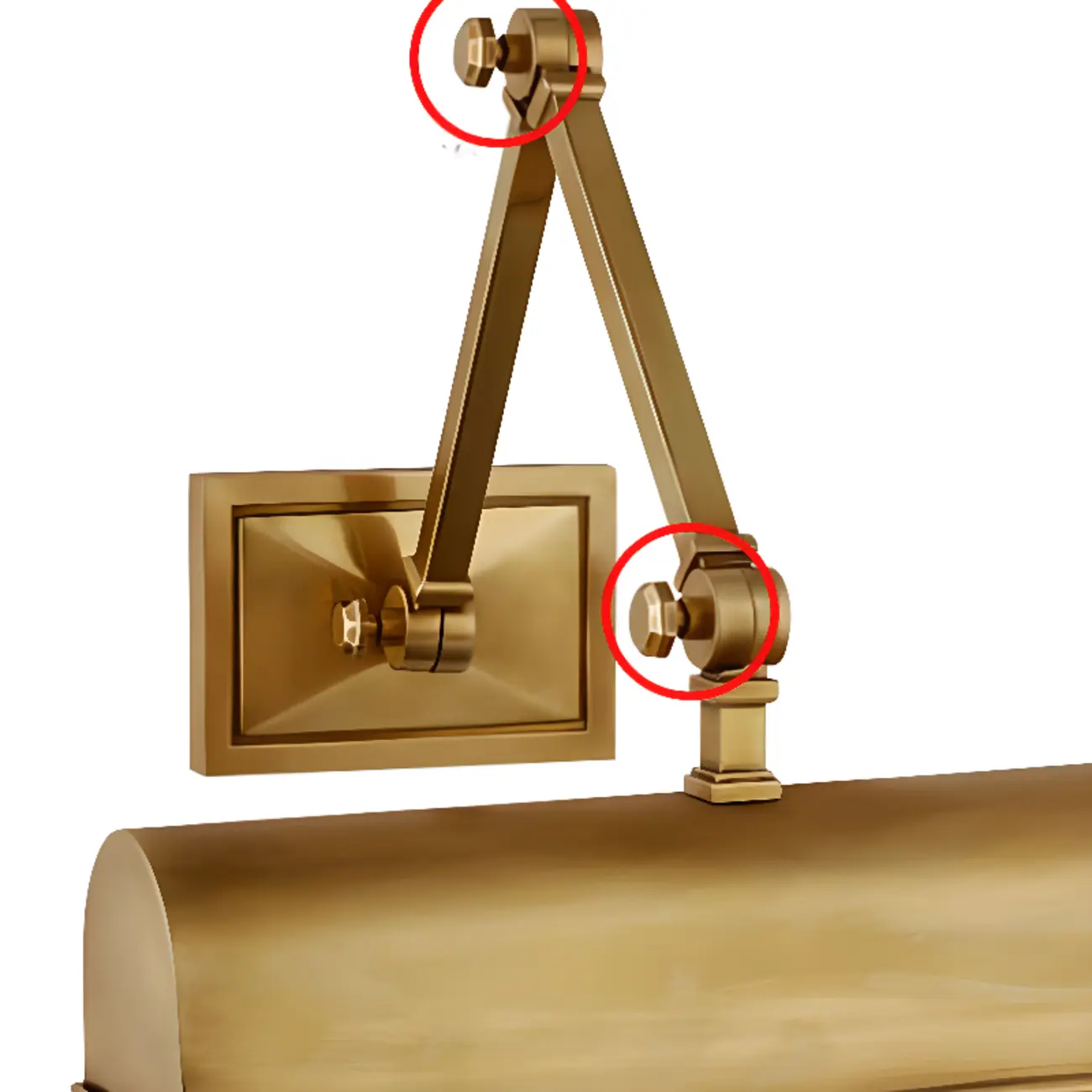 2-Light Metal Swing Arm Wall Light with Long Shade