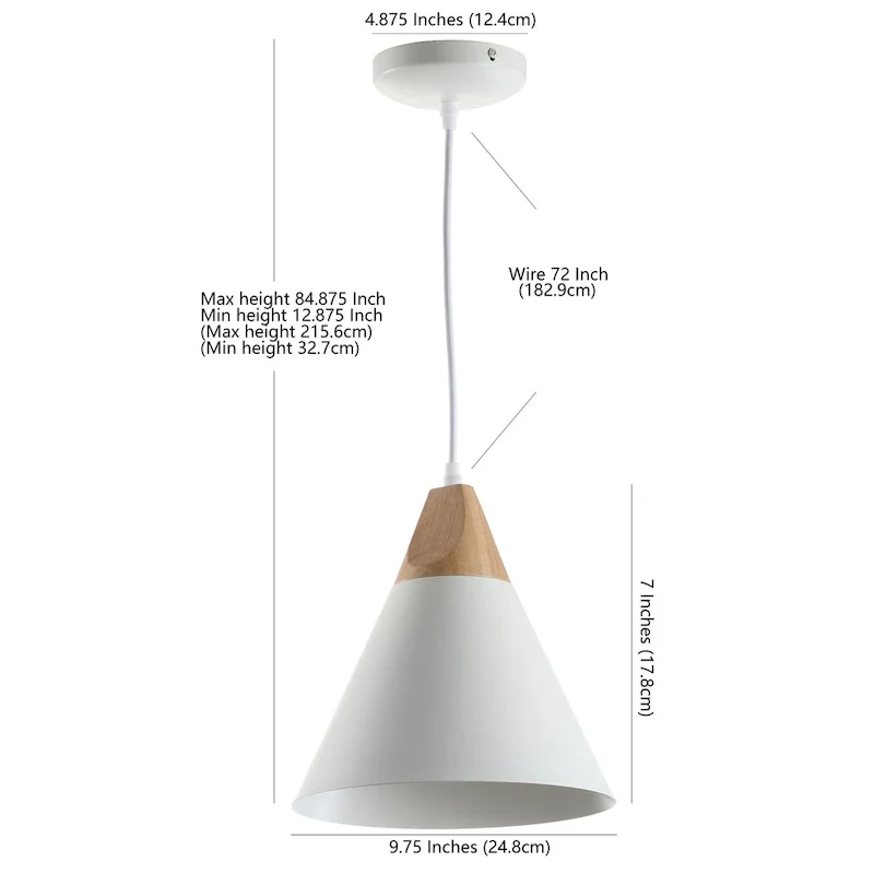 SAFAVIEH Lighting Taimi Adjustable 1-Light Led Grey Pendant - 10 x10 x12.9-84.9  - 10Wx10Dx85H