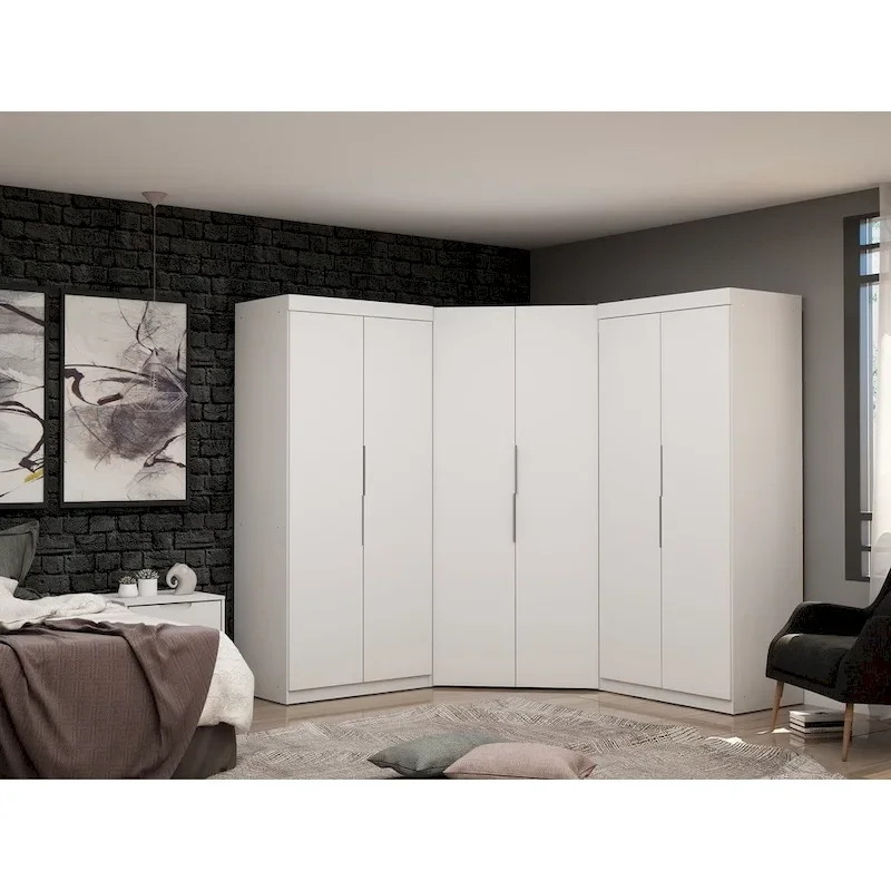 Mulberry Modern 3-sectional Wardrobe 4-drawer Corner Closet