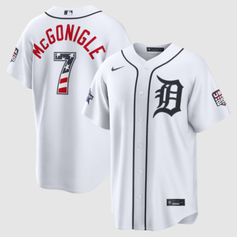 2026 All-Star Edition Stars & Stripes Detroit Tigers Kevin McGonigle White Stadium Jersey