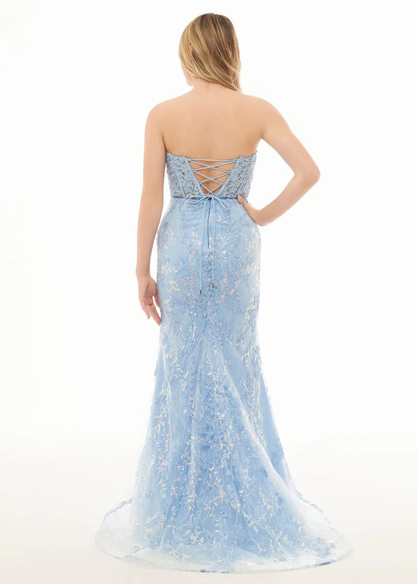 Black Sweetheart Lace Appliques Mermaid Long Prom Dresses