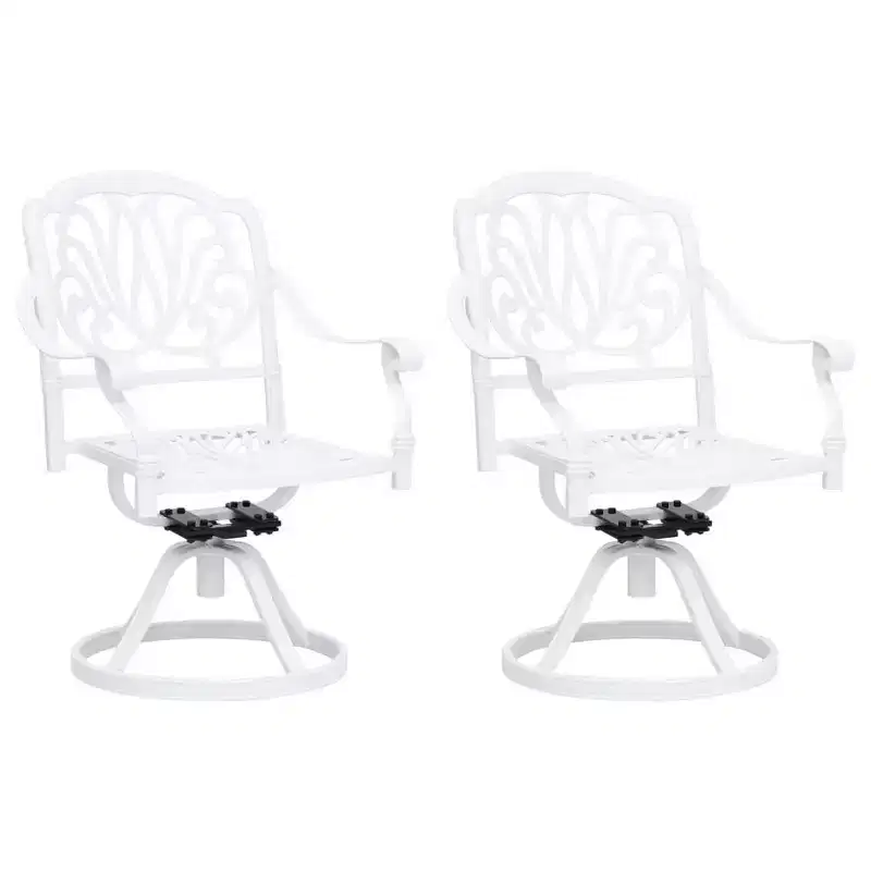 vidaXL Bistro Set Cast aluminum Standard Swivel Bistro Set