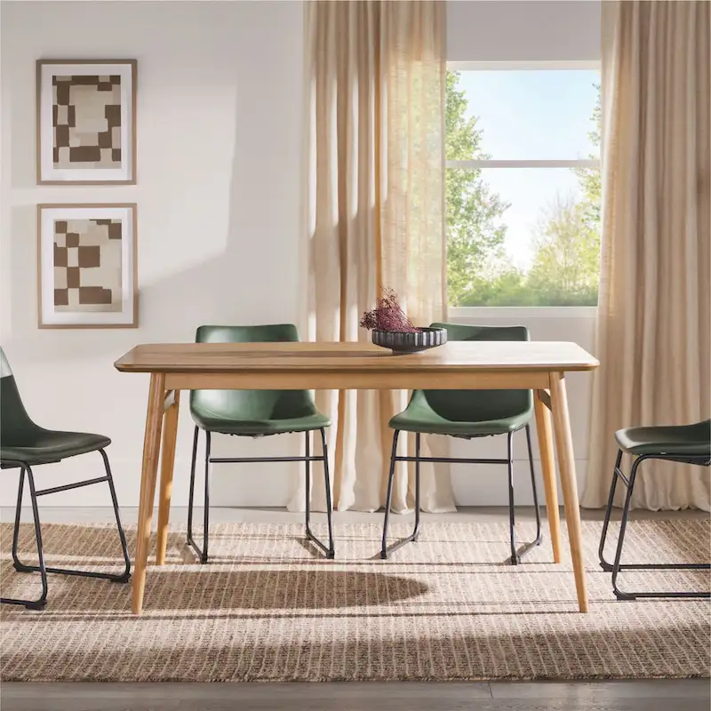 Middlebrook Designs Mid-Century Modern 59 Wood Dining Table