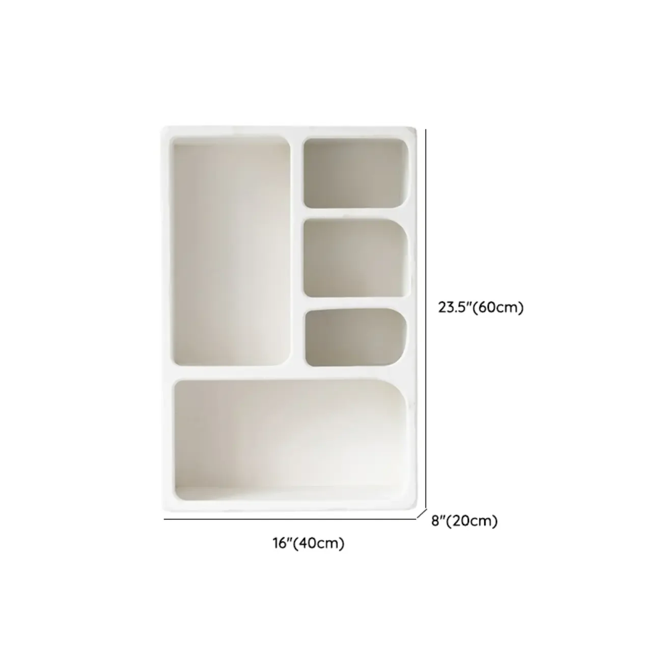 Elegant White Wall-Mounted Wooden Open Display Stand