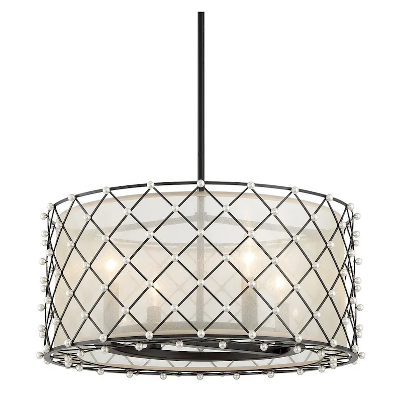 Minka Lavery 2864 Sheer Elegance 4 Light 21  Wide Taper Candle Pendant