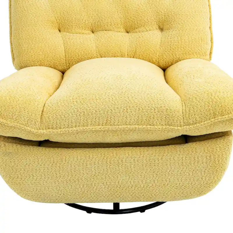 Modern Chenille 360-Degree Swivel Recliner, Set of 1