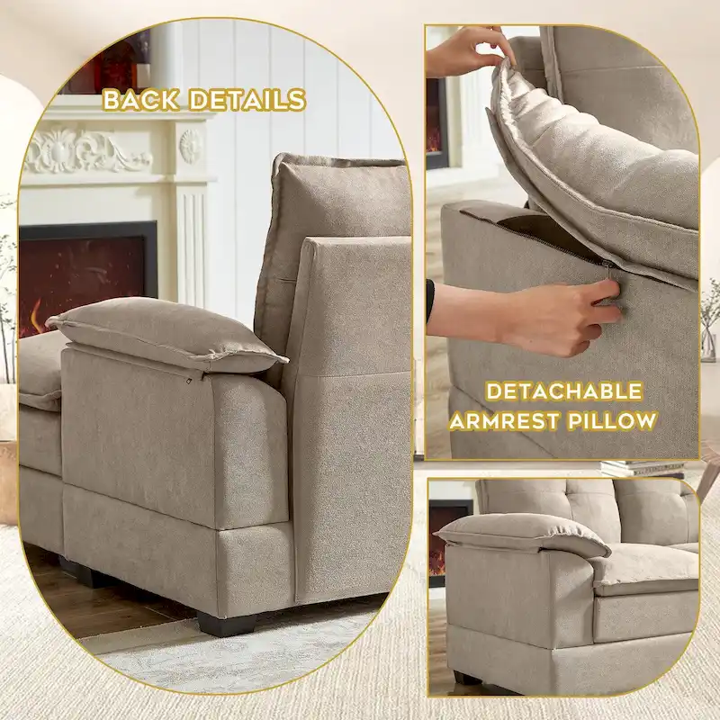 82.28 L Shaped 3 Pieces Living Room Sets