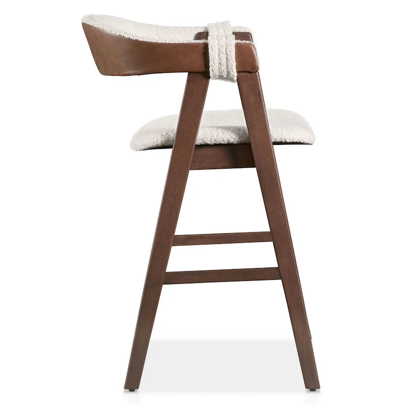 Mid-century Walnut Wood Counter Height Table