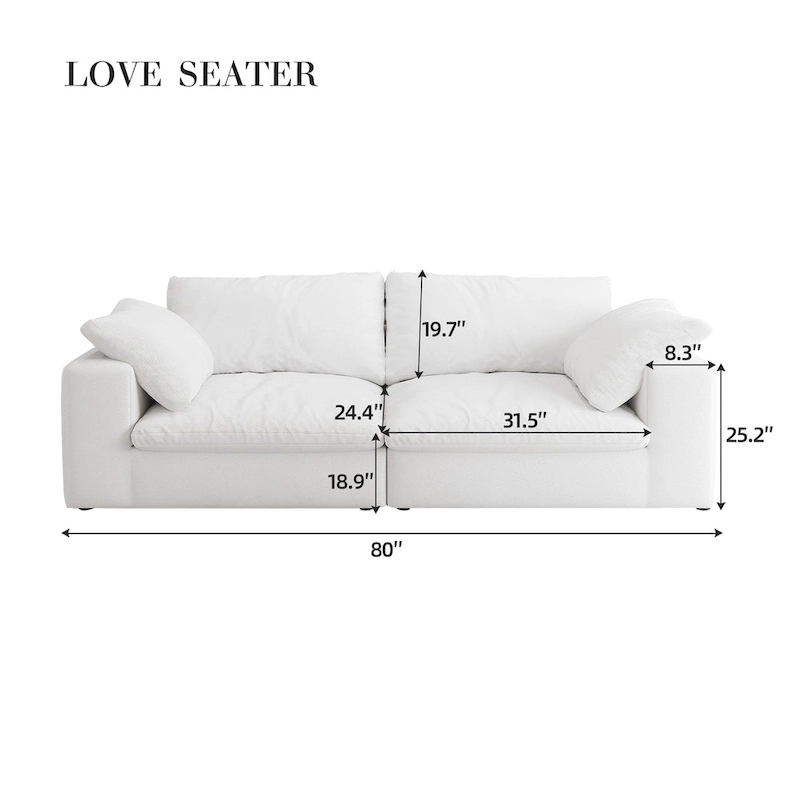 Large Size Modular Cloud Sofa Down Sofa Bed for Living Room