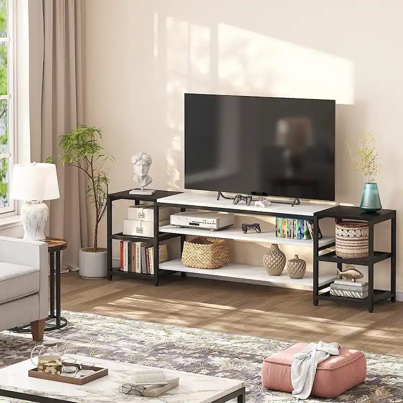 78 Inches TV Stand Entertainment Center Stand, TV Console Table