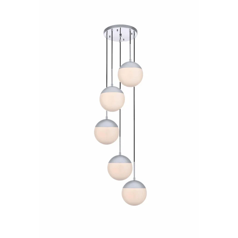 Elegant Lighting Eclipse 5 Light 18  Wide Multi Light Pendant with