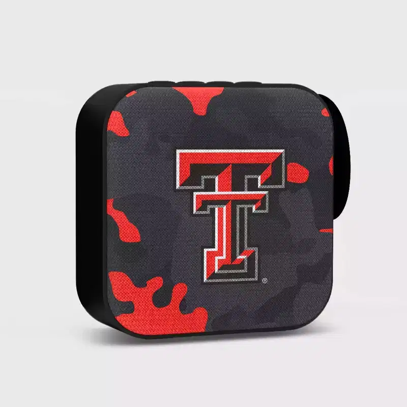 NCAA Texas Tech Red Raiders Bluetooth Portable Speaker with FM Radio: USB & MicroSD Compatible, Rechargeable Battery