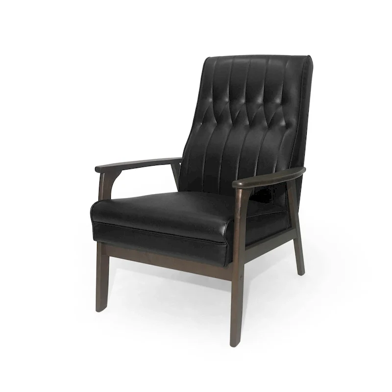 25.75 High Back Faux Leather Accent Chair