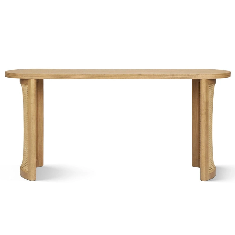 60 Solid Rattan Console Table